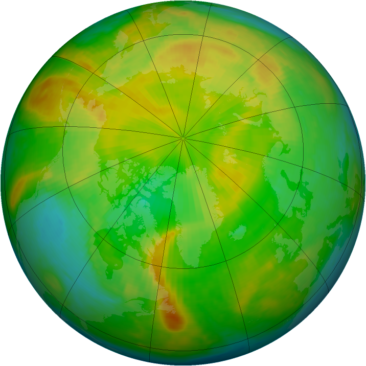 Arctic ozone map for 11 May 1993